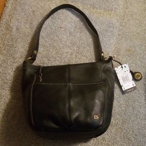 The sak black leather purse